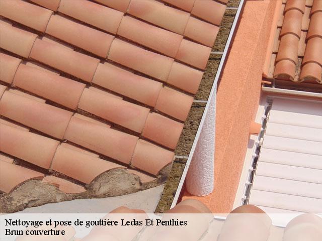 Nettoyage et pose de gouttière  ledas-et-penthies-81340 Brun couverture