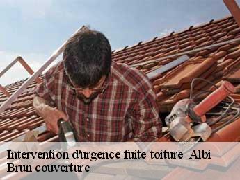 Intervention d'urgence fuite toiture   albi-81000 Brun couverture